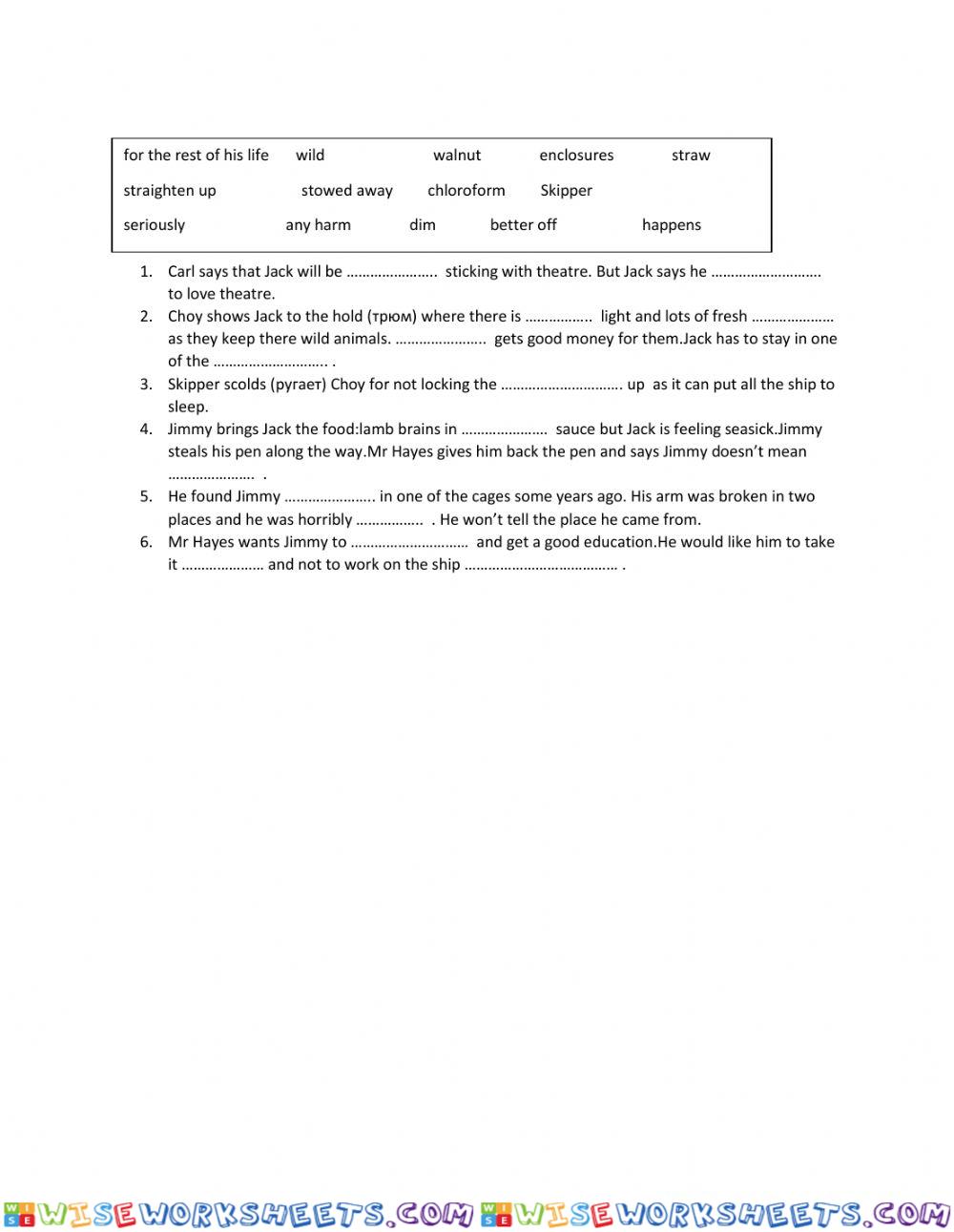 worksheet