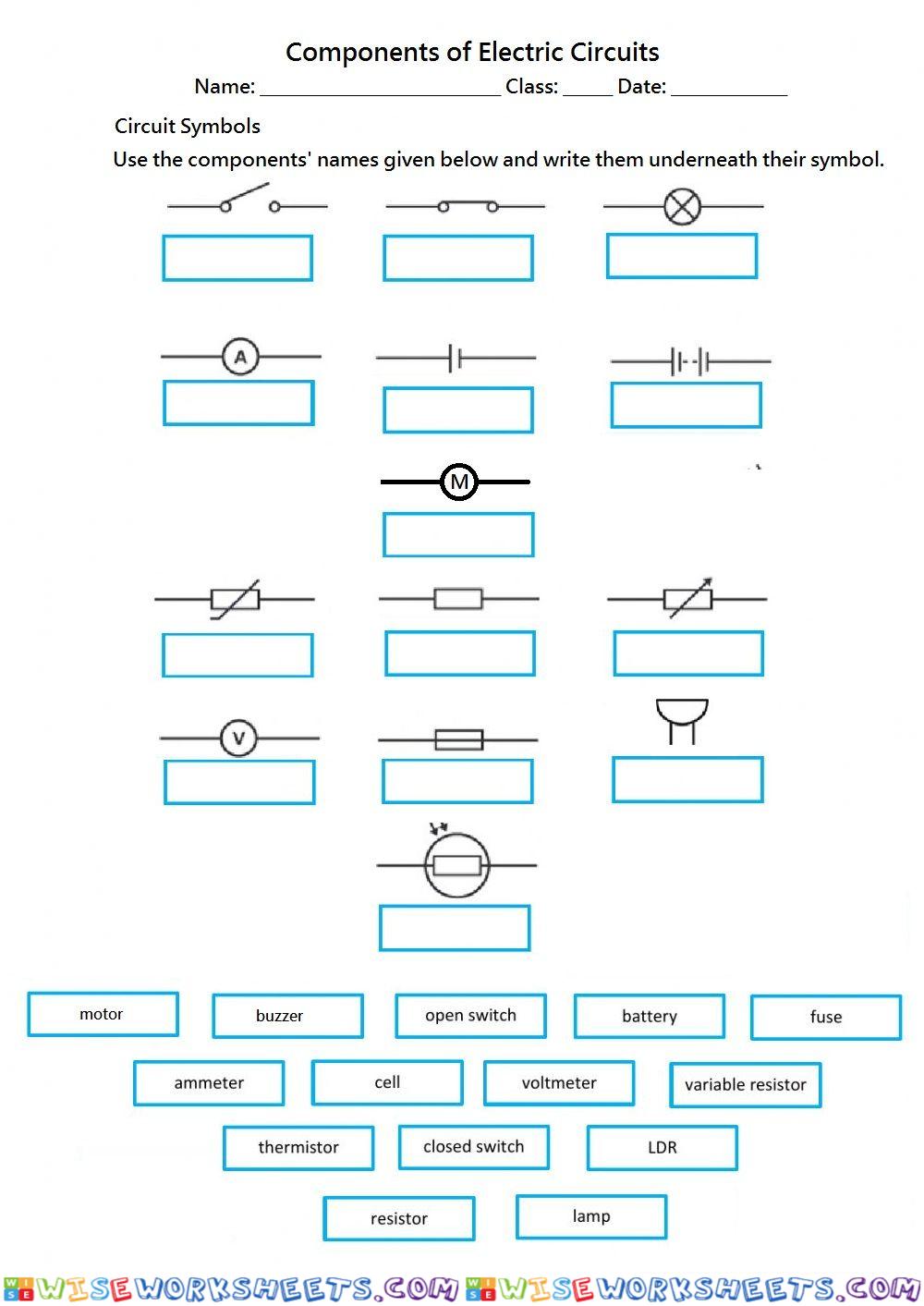 Electricity Circuit Symbols
