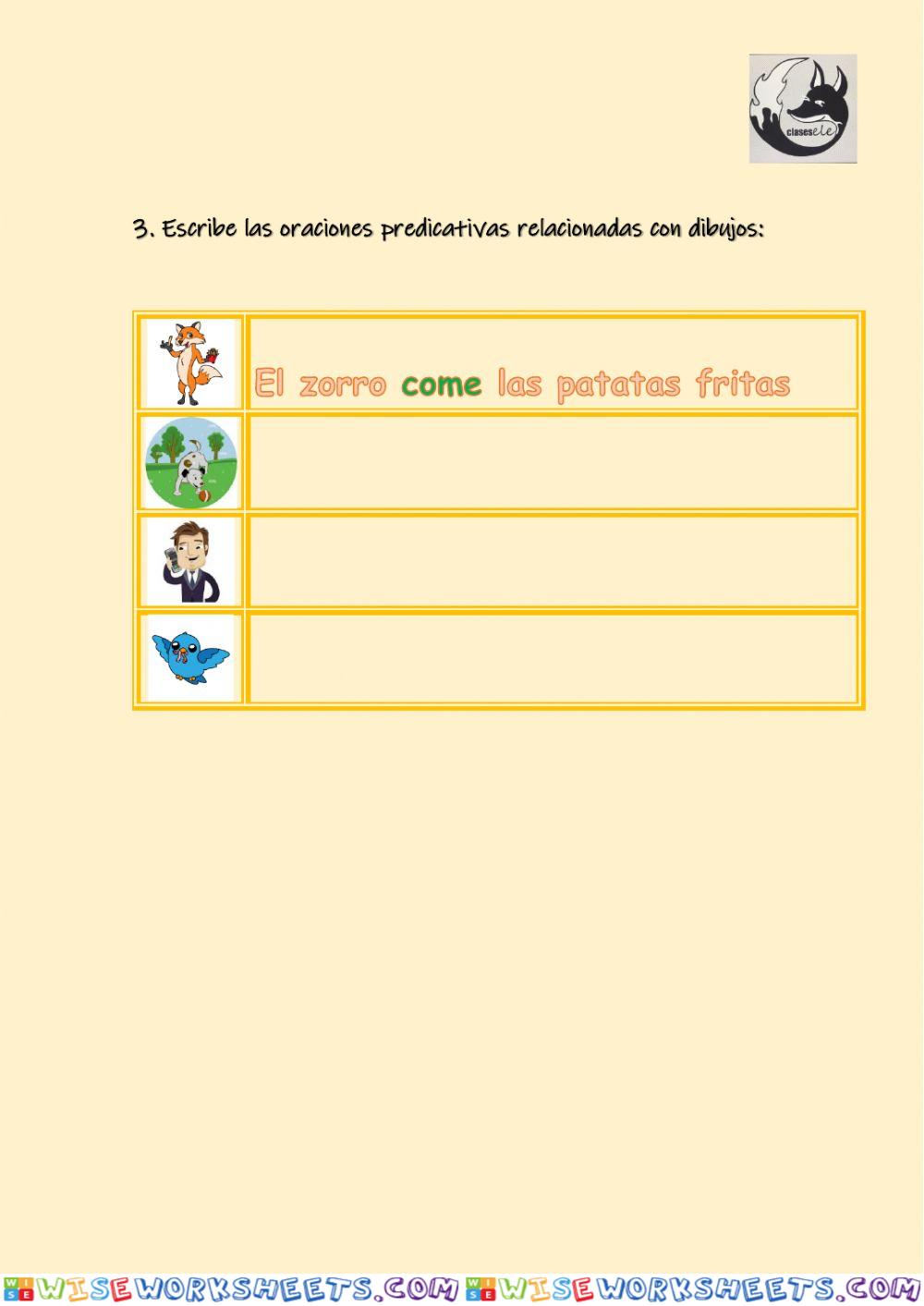 Oraciones Copulativas Y Predicativas Worksheet Online WiseWorksheets