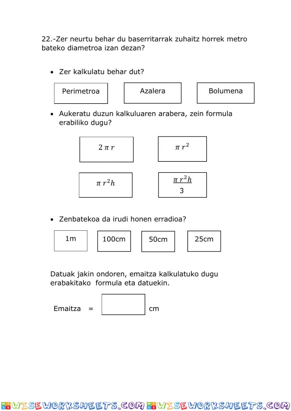 worksheet