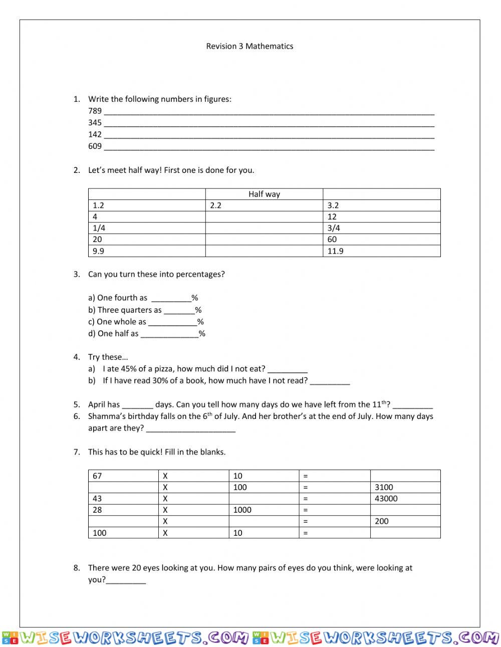 Math Revision 3