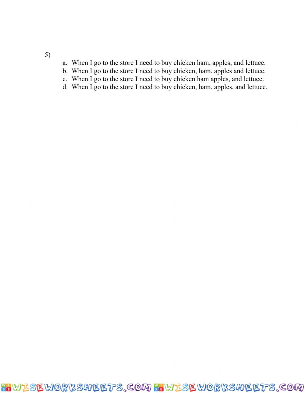 worksheet