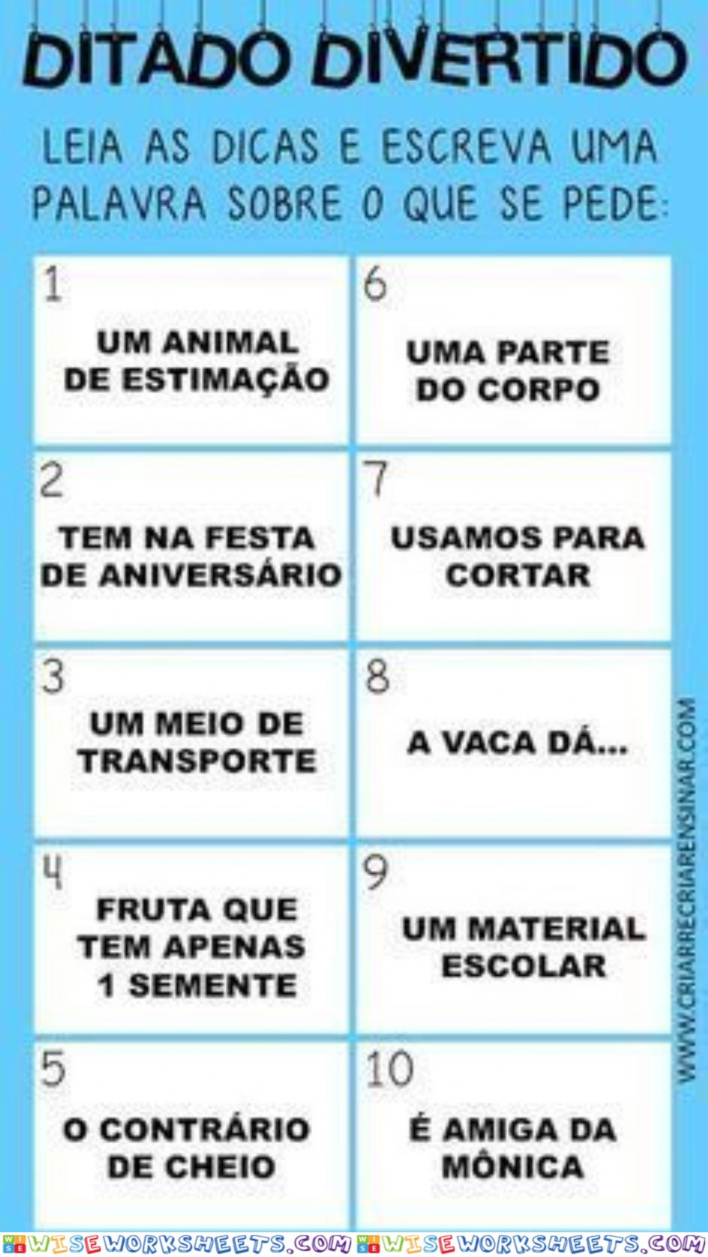 Ditado divertido 1