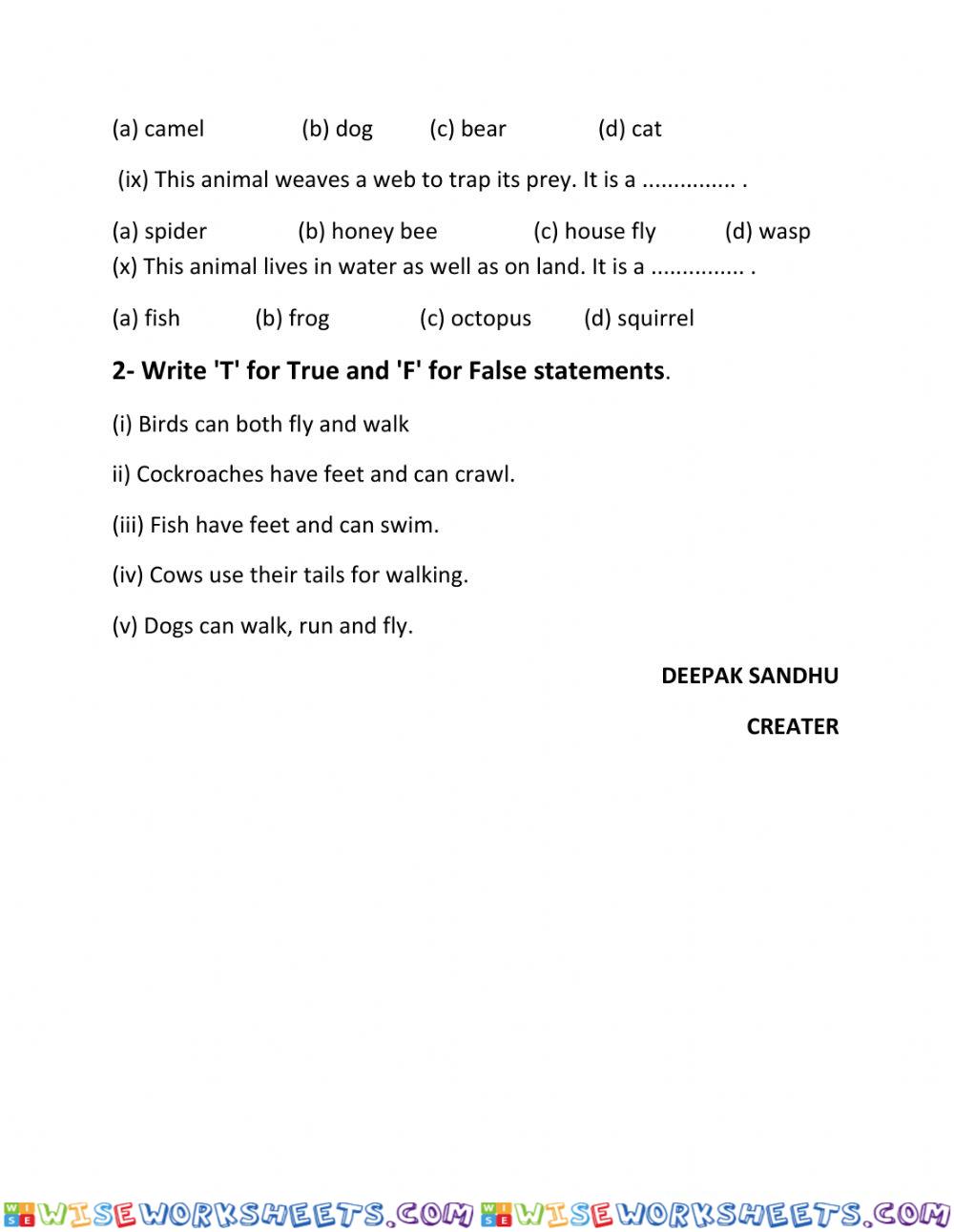 worksheet