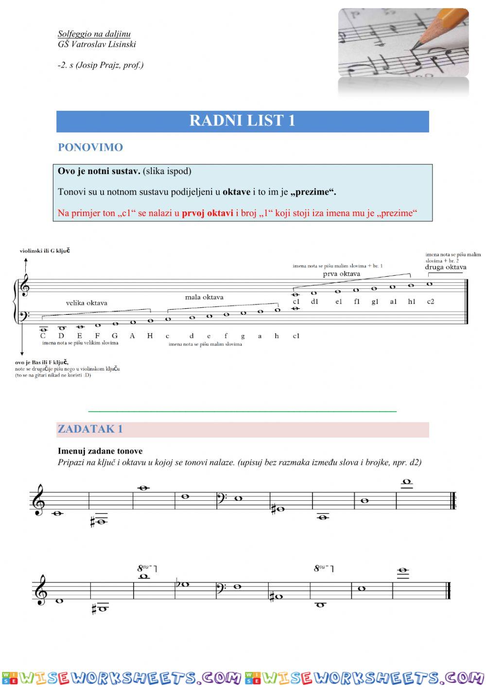 Solfeggio2s - I. tonske visine i ljestvice