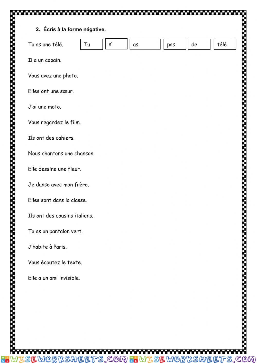 worksheet