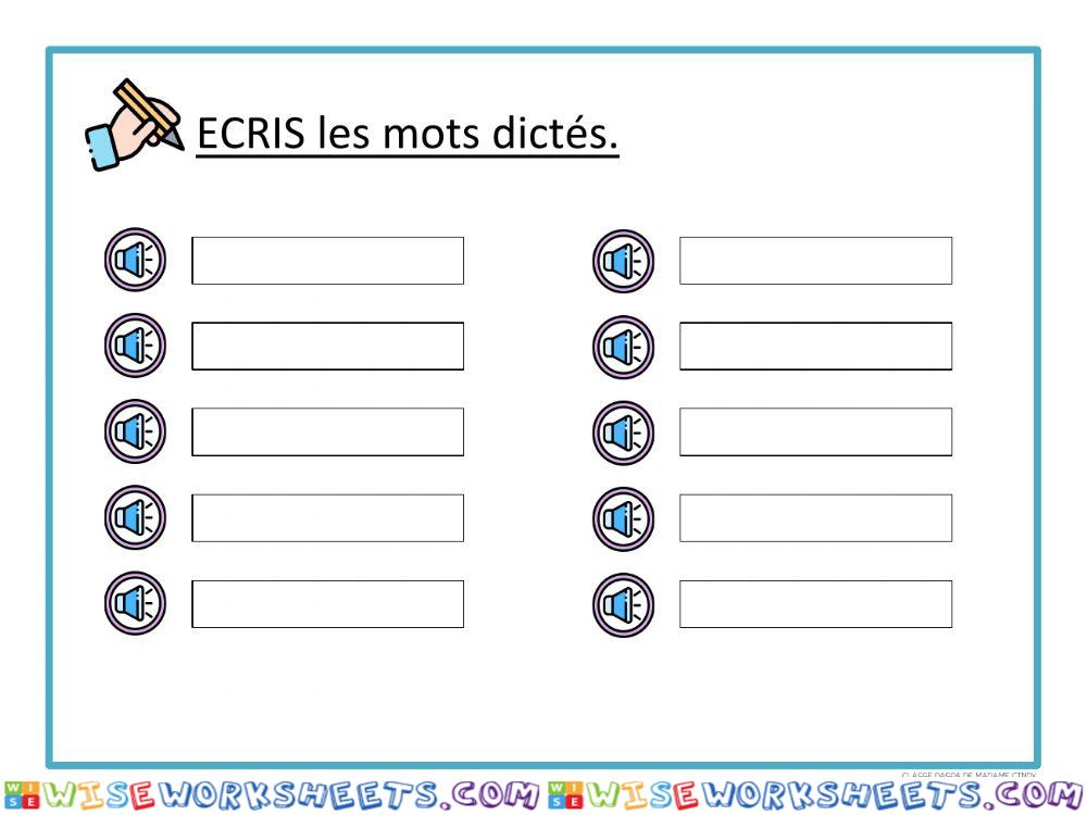 Dictée bleue 5