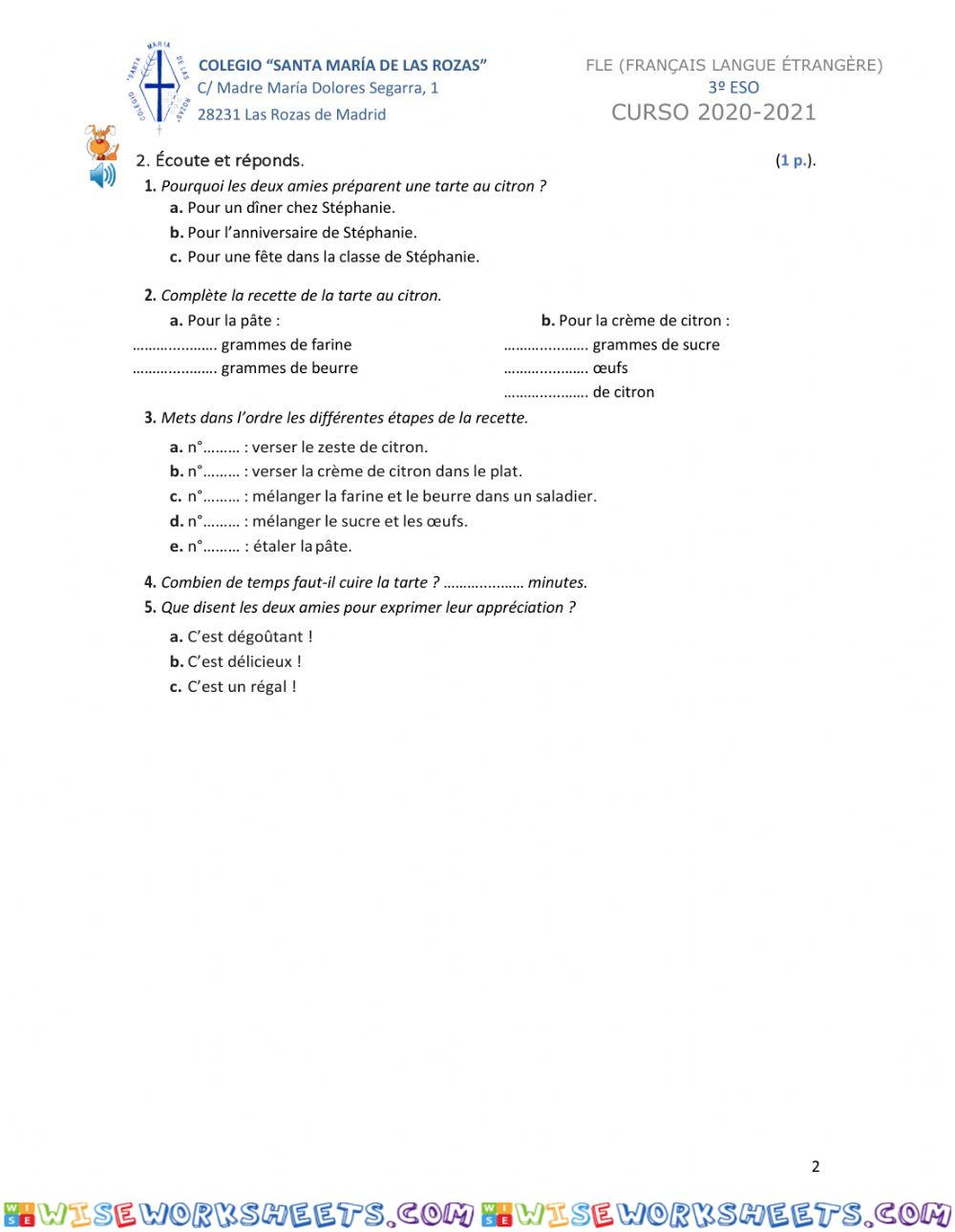 worksheet