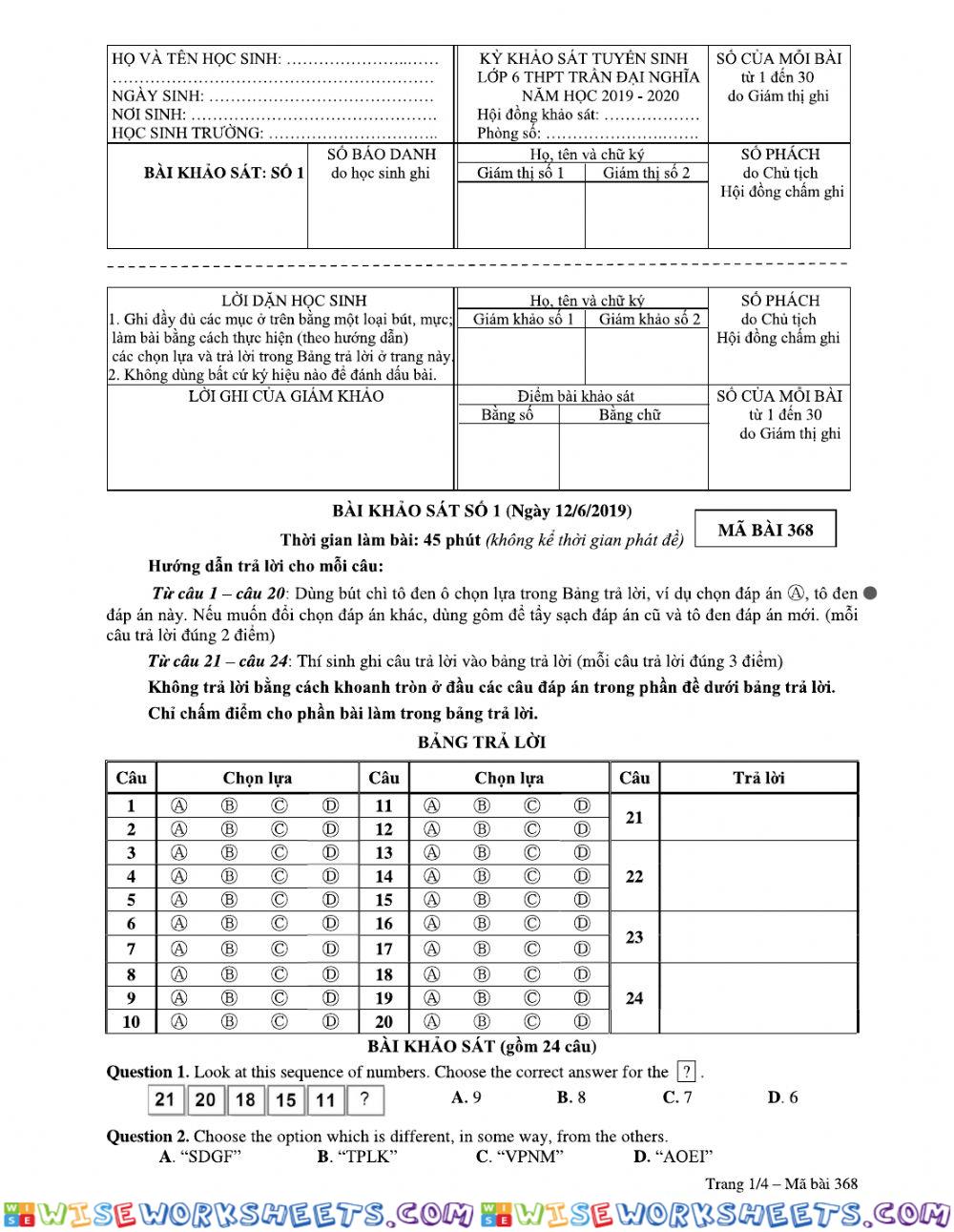 C6EnTest2019-2020