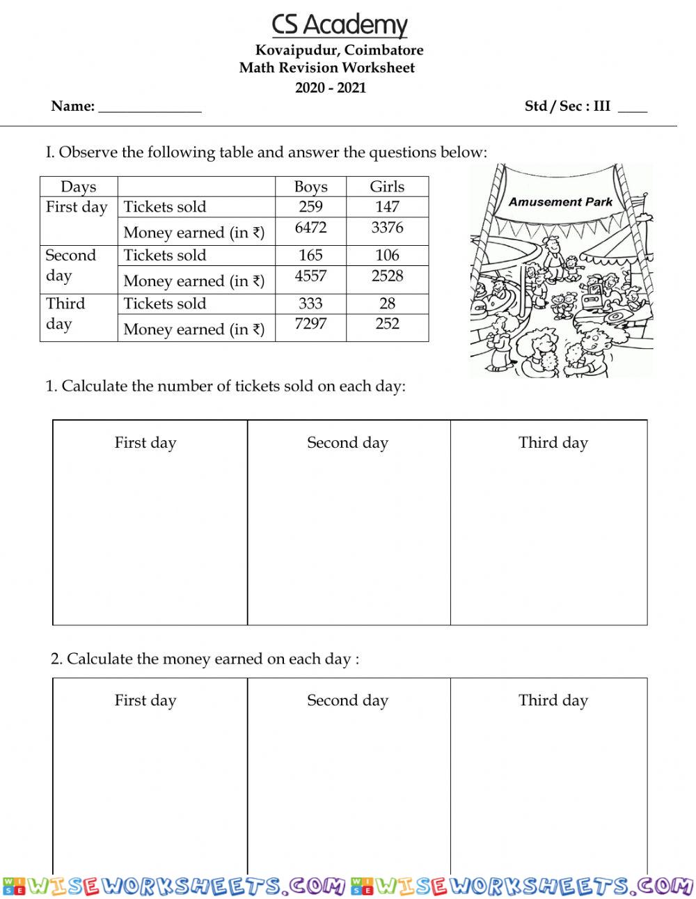 worksheet