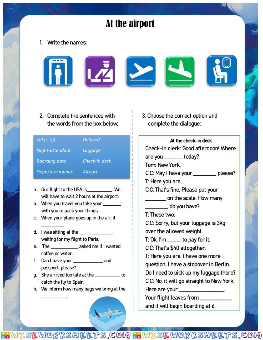 Airport vocabulary