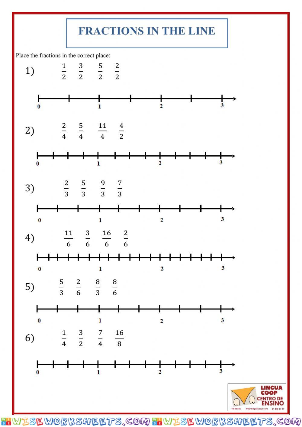 Fractions in the line