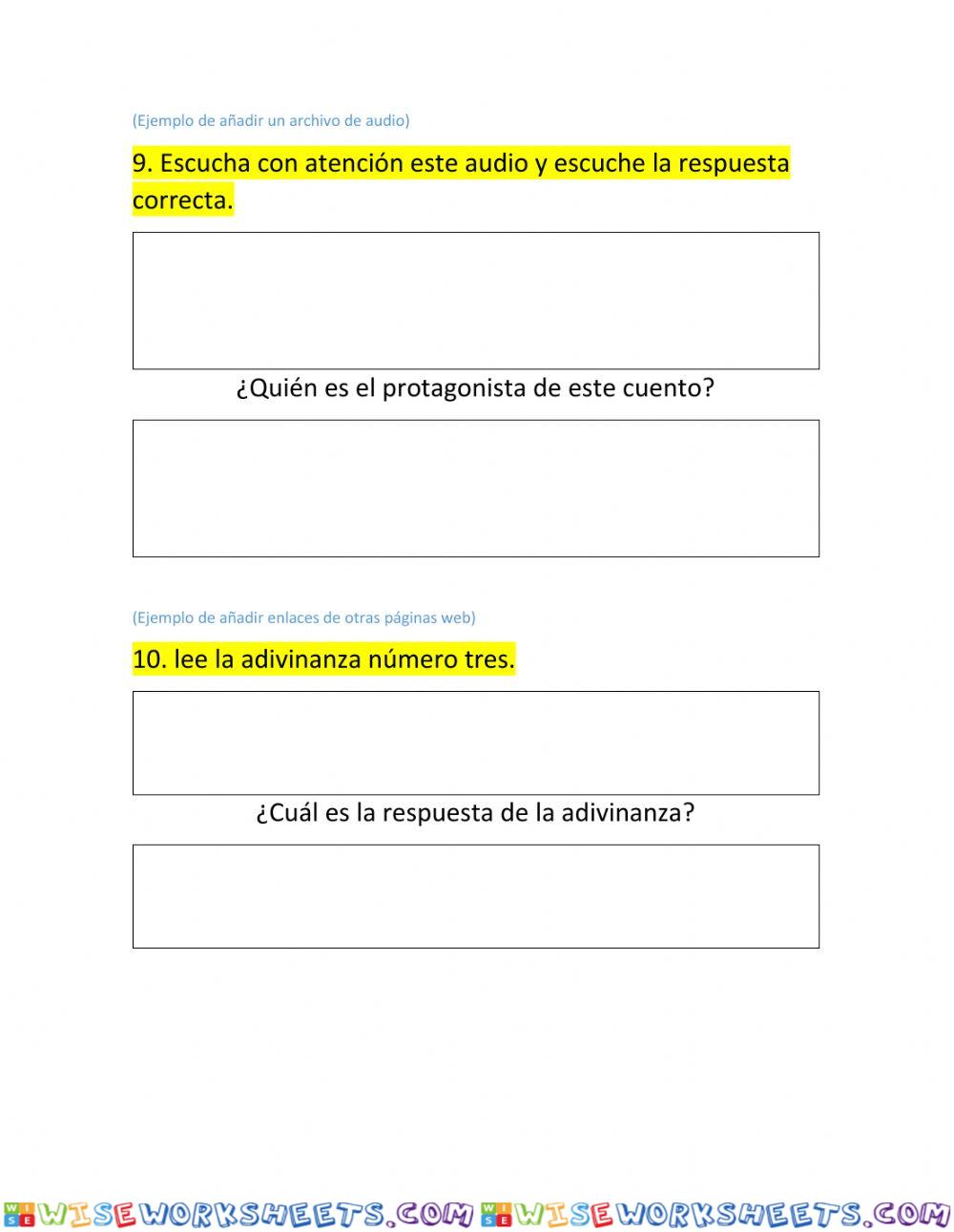 worksheet