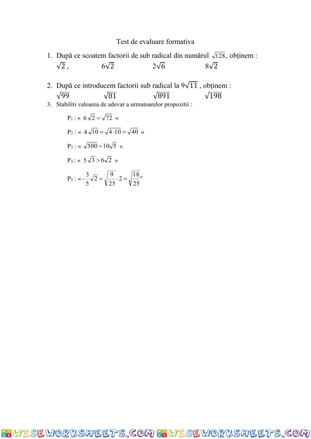 Test formativ-radicali