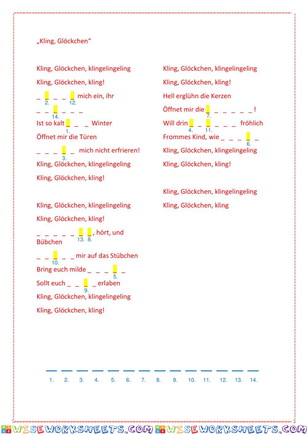 Kling Glöckchen, Klingelingeling