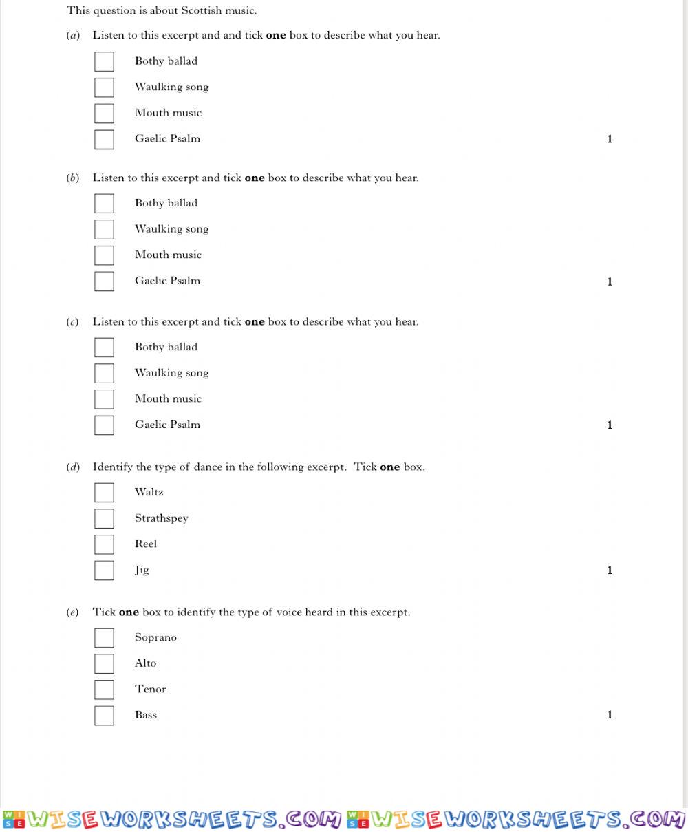 National 4 Practise Q5