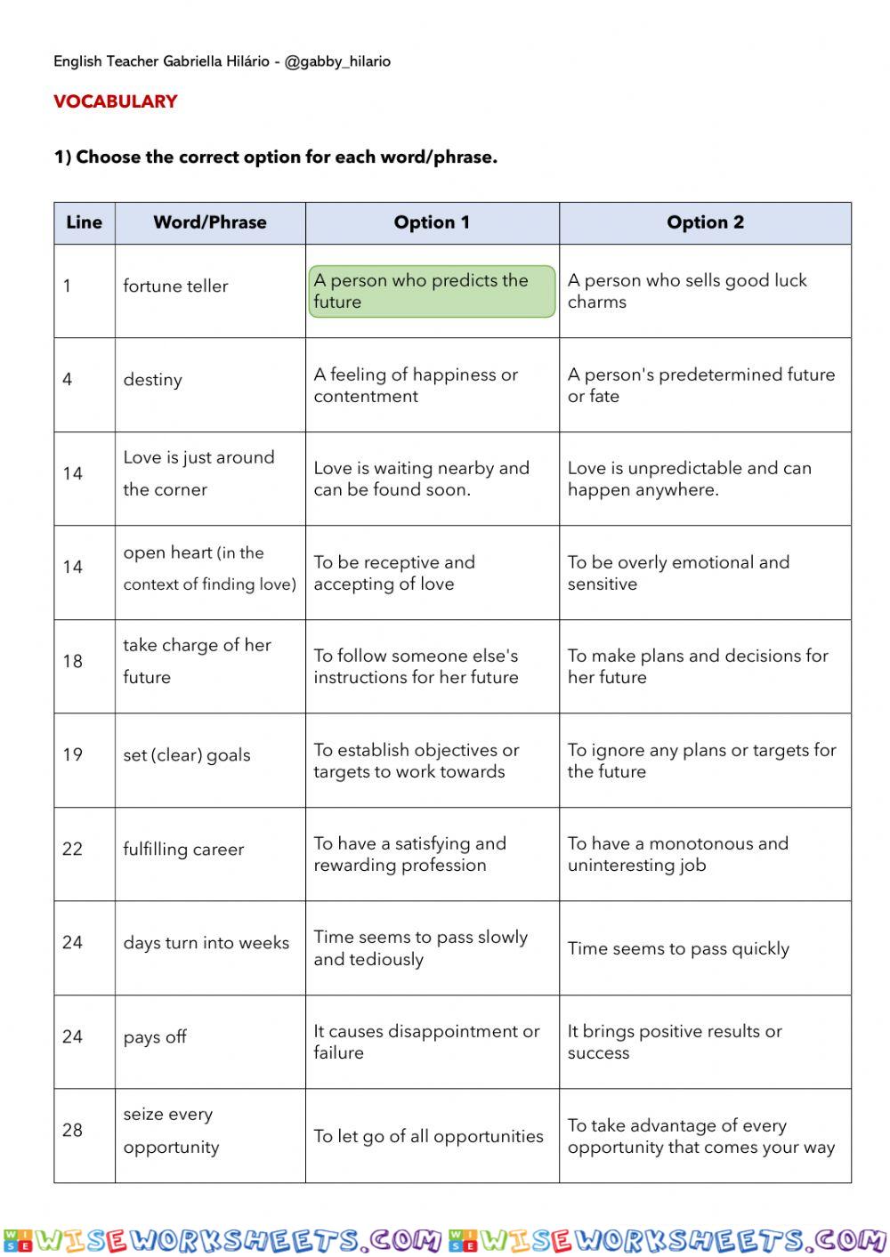 worksheet