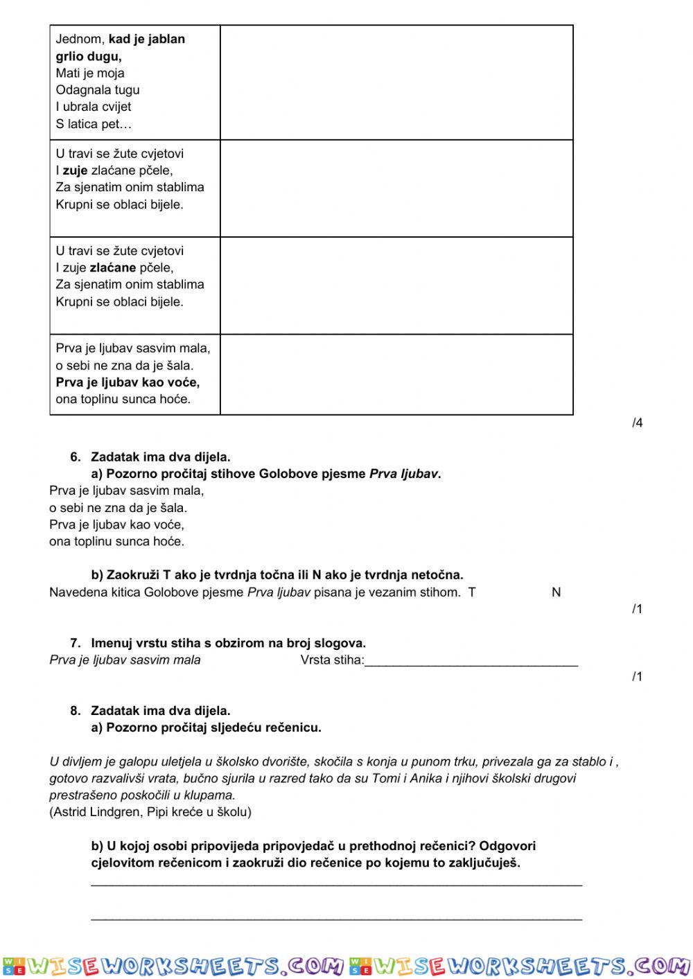 worksheet