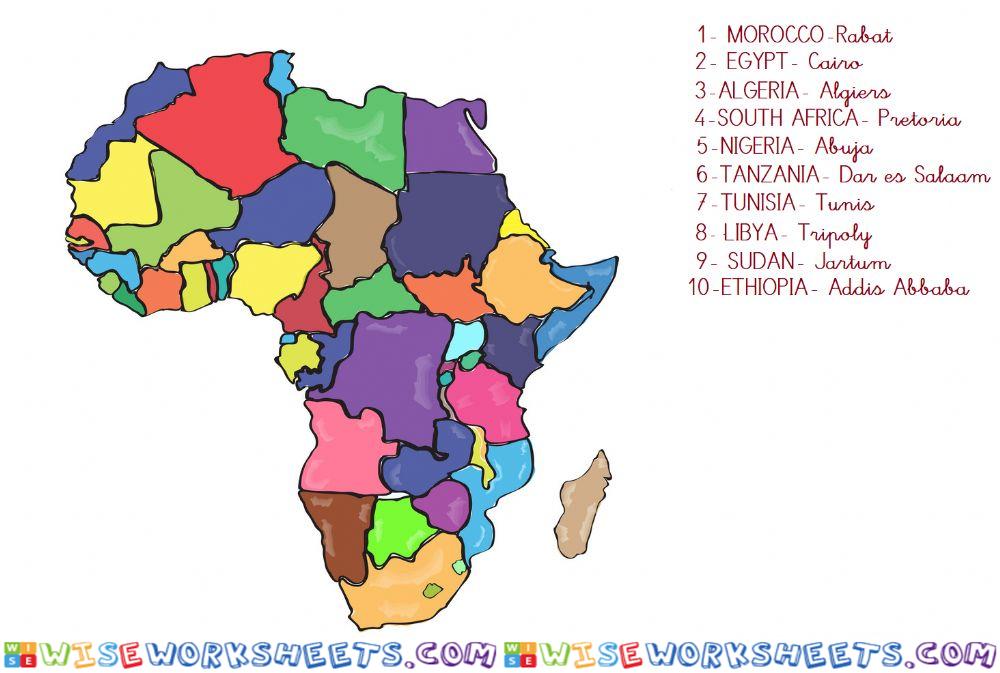 Africa political map