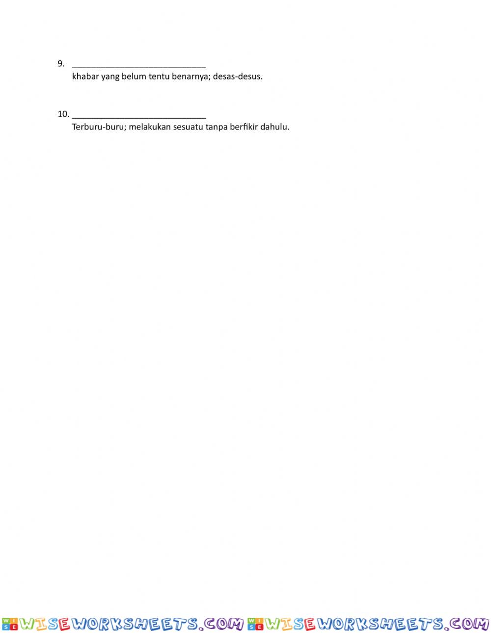 worksheet