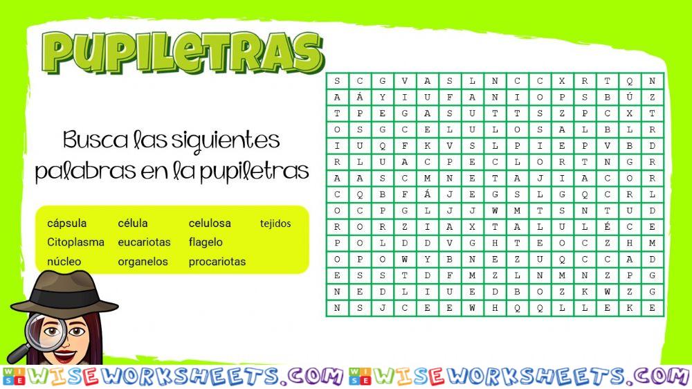 Pupiletras La célula