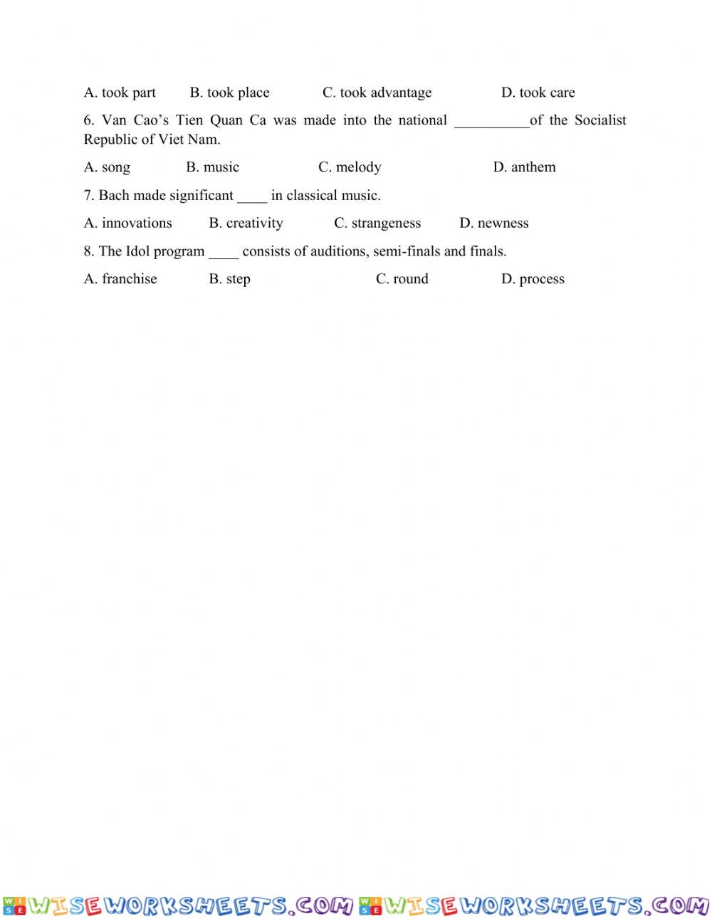 worksheet