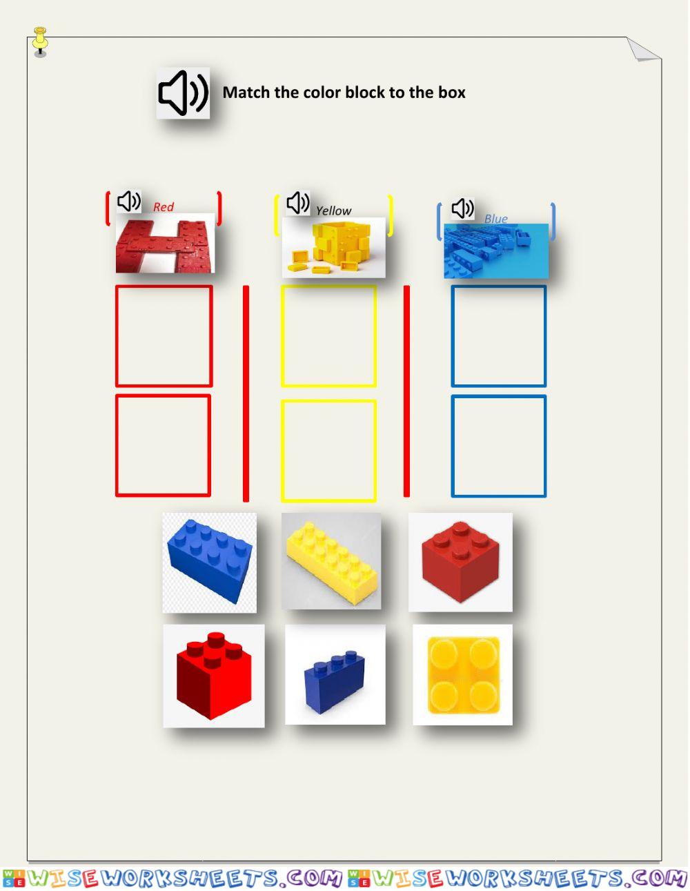 Sorting color block - blue, yellow, red - DC,  Emma, George, Dashly, Neo, LN - 1.02