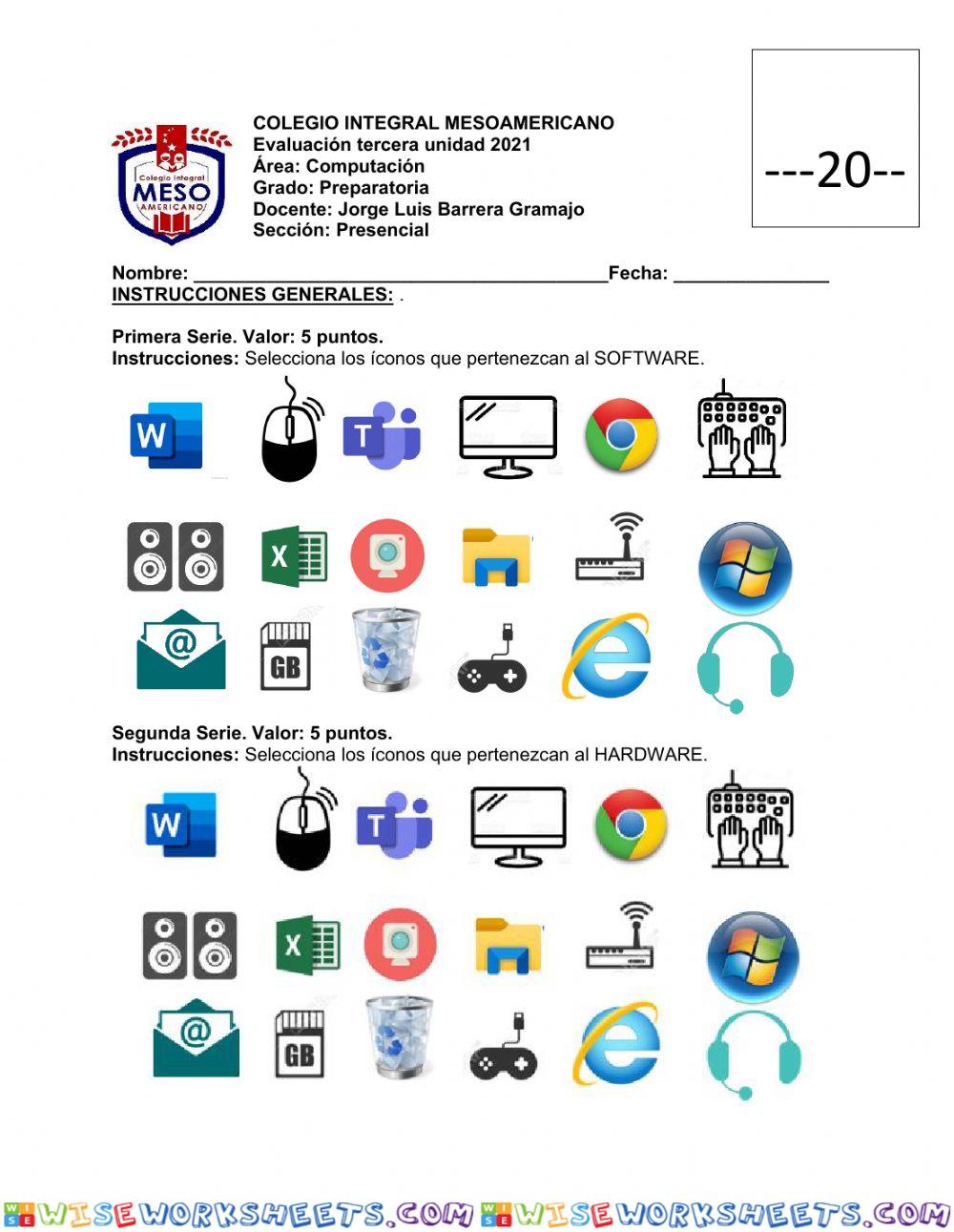 Examen tercera unidad computación preparatoria