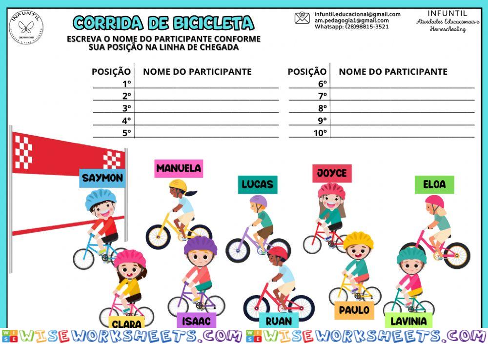 Corrida de bicicleta