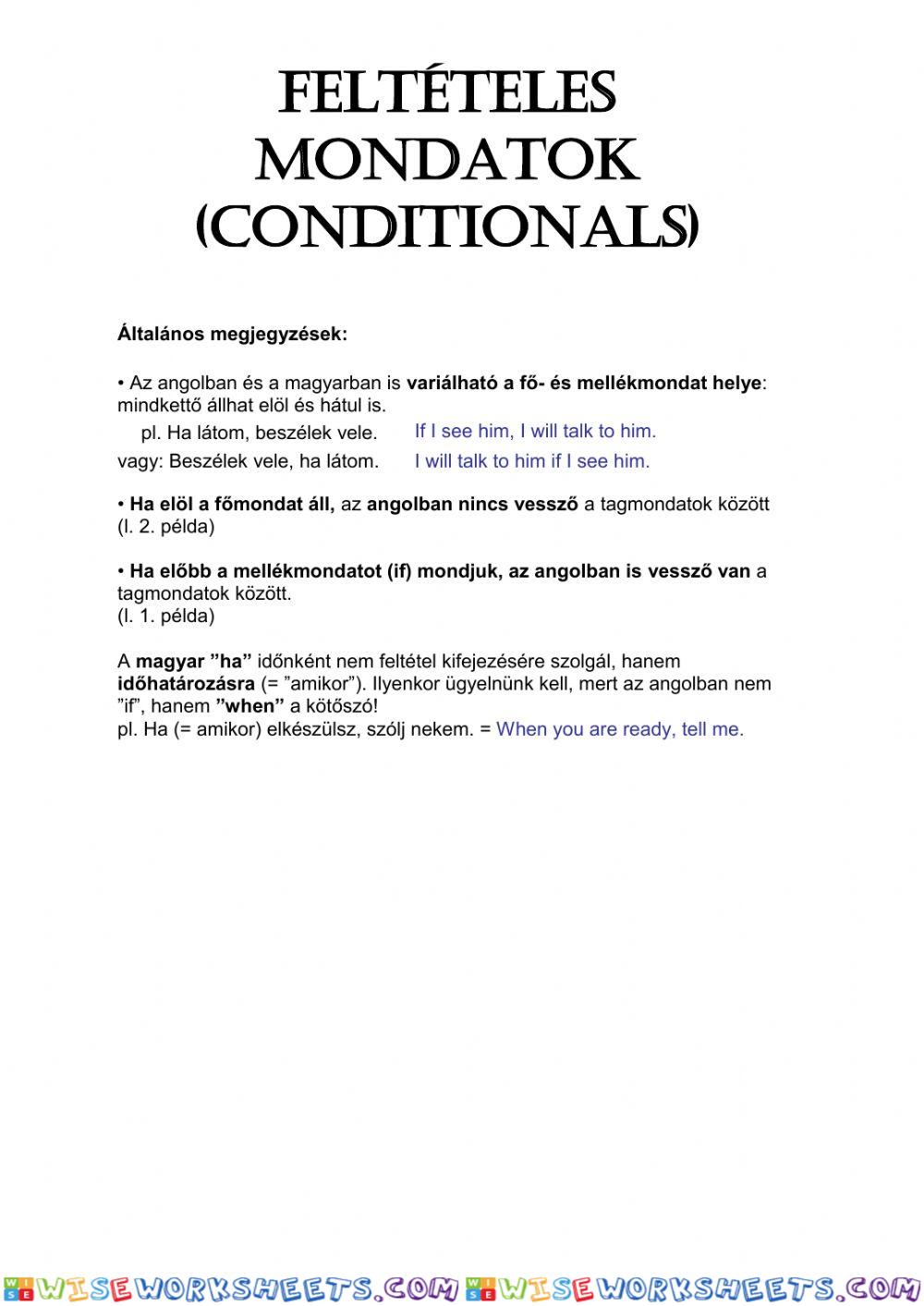 Conditionals