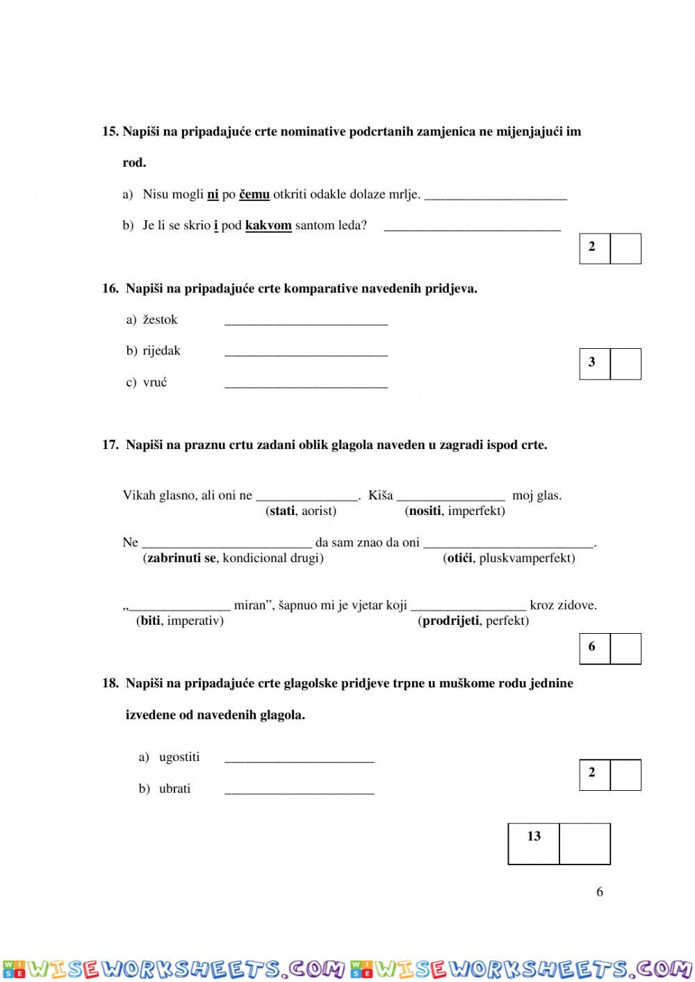 worksheet