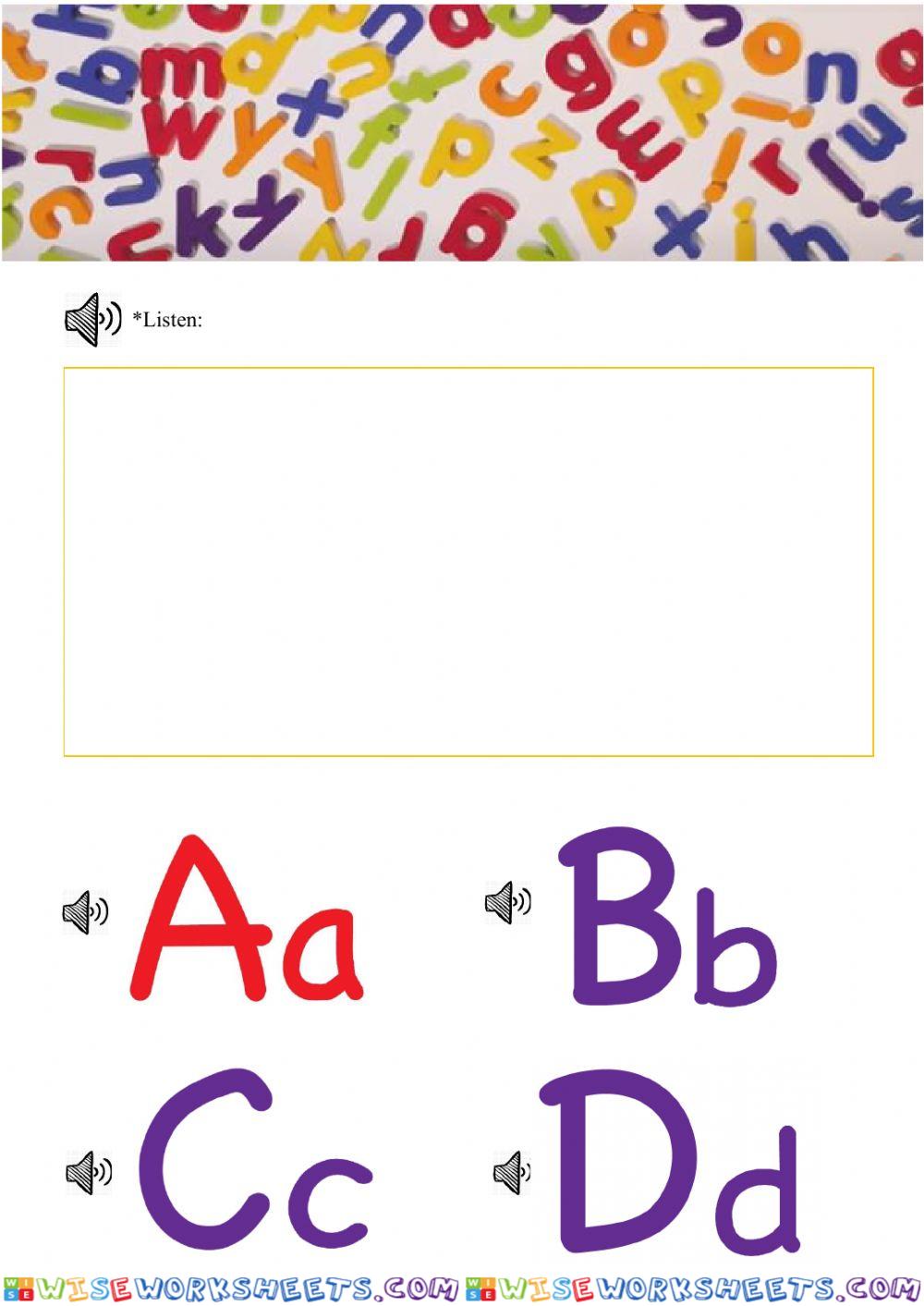 The alphabet (listen)