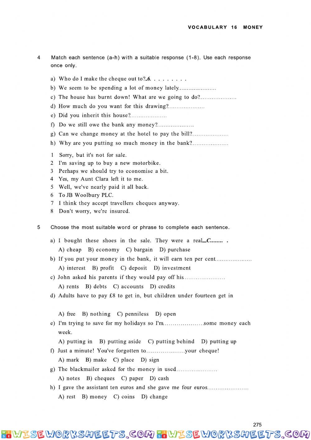 worksheet