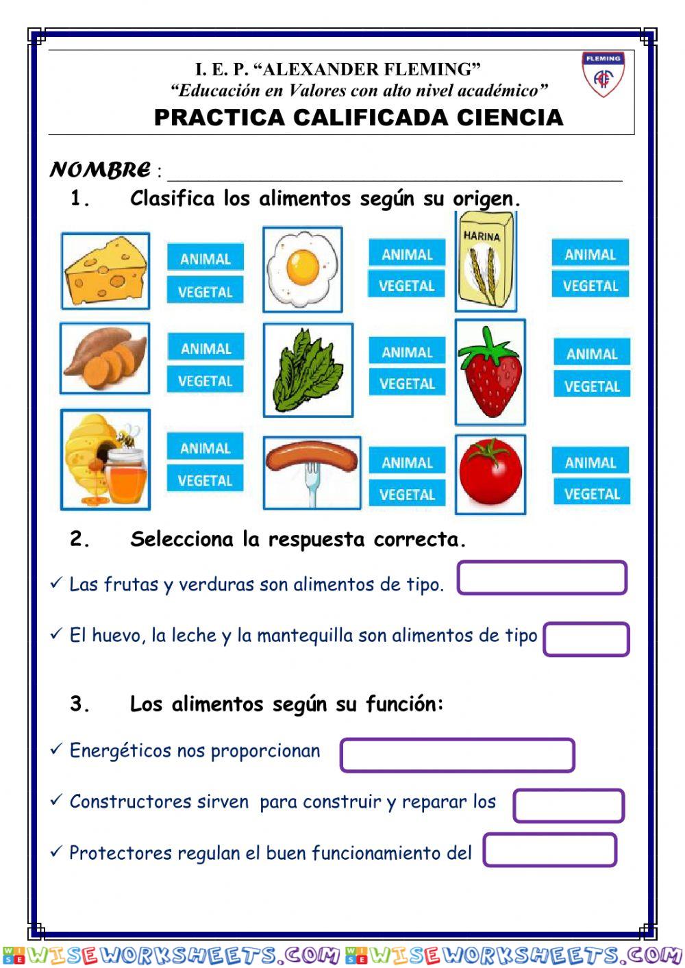 Ciencia - los alimentos