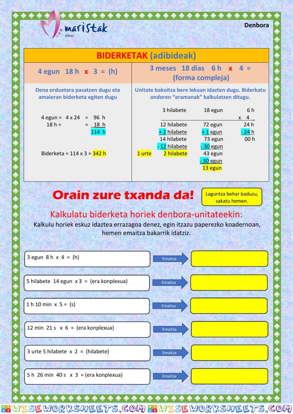 worksheet