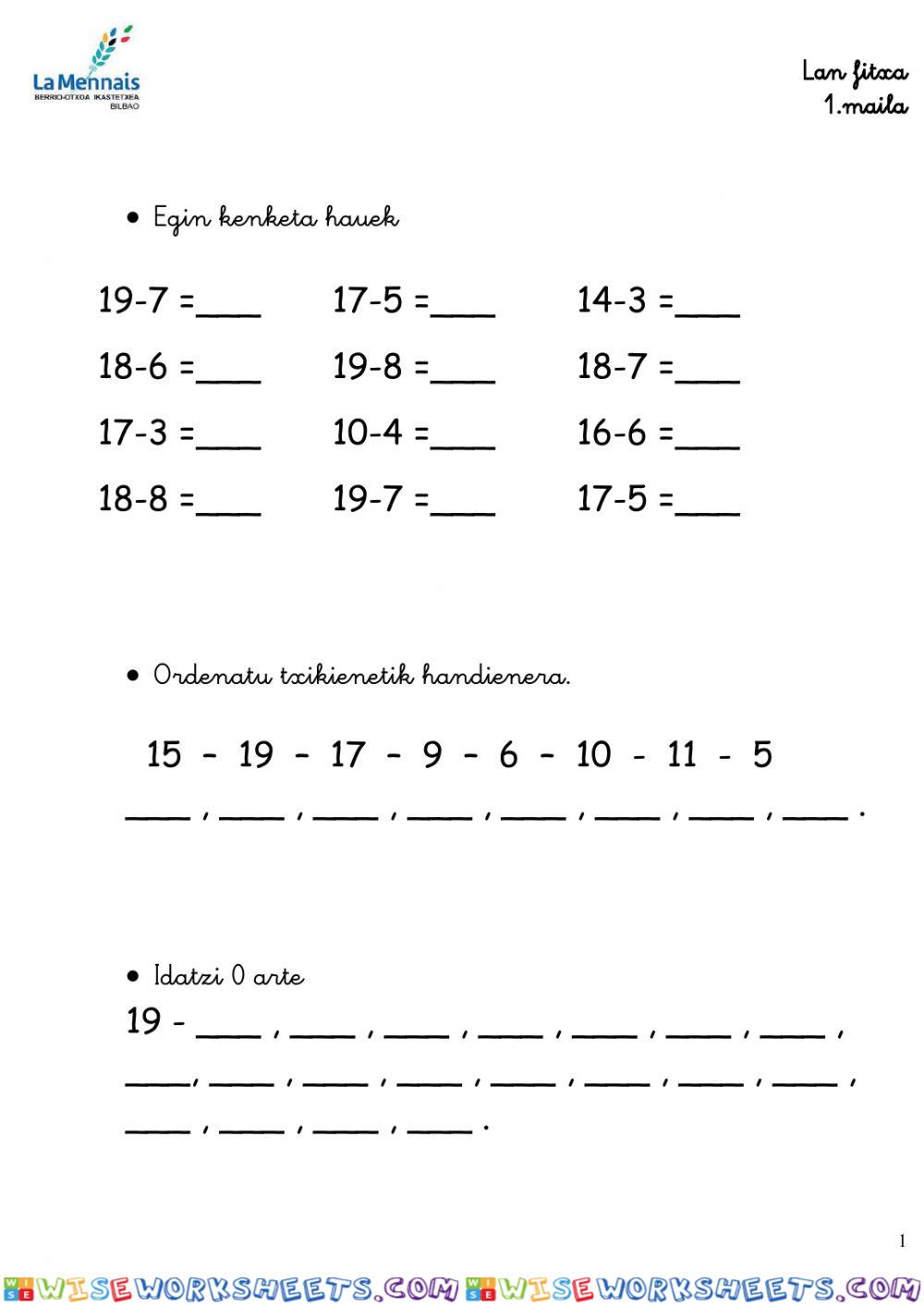 worksheet