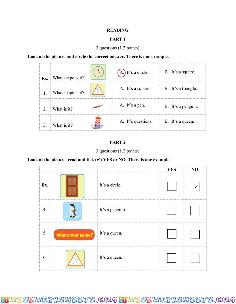 worksheet