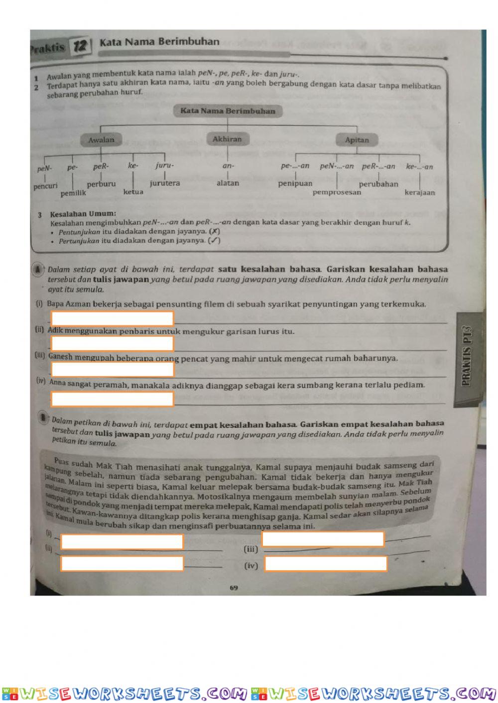 Kesalahan kata imbuhan