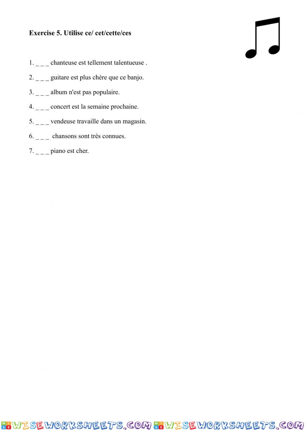 worksheet