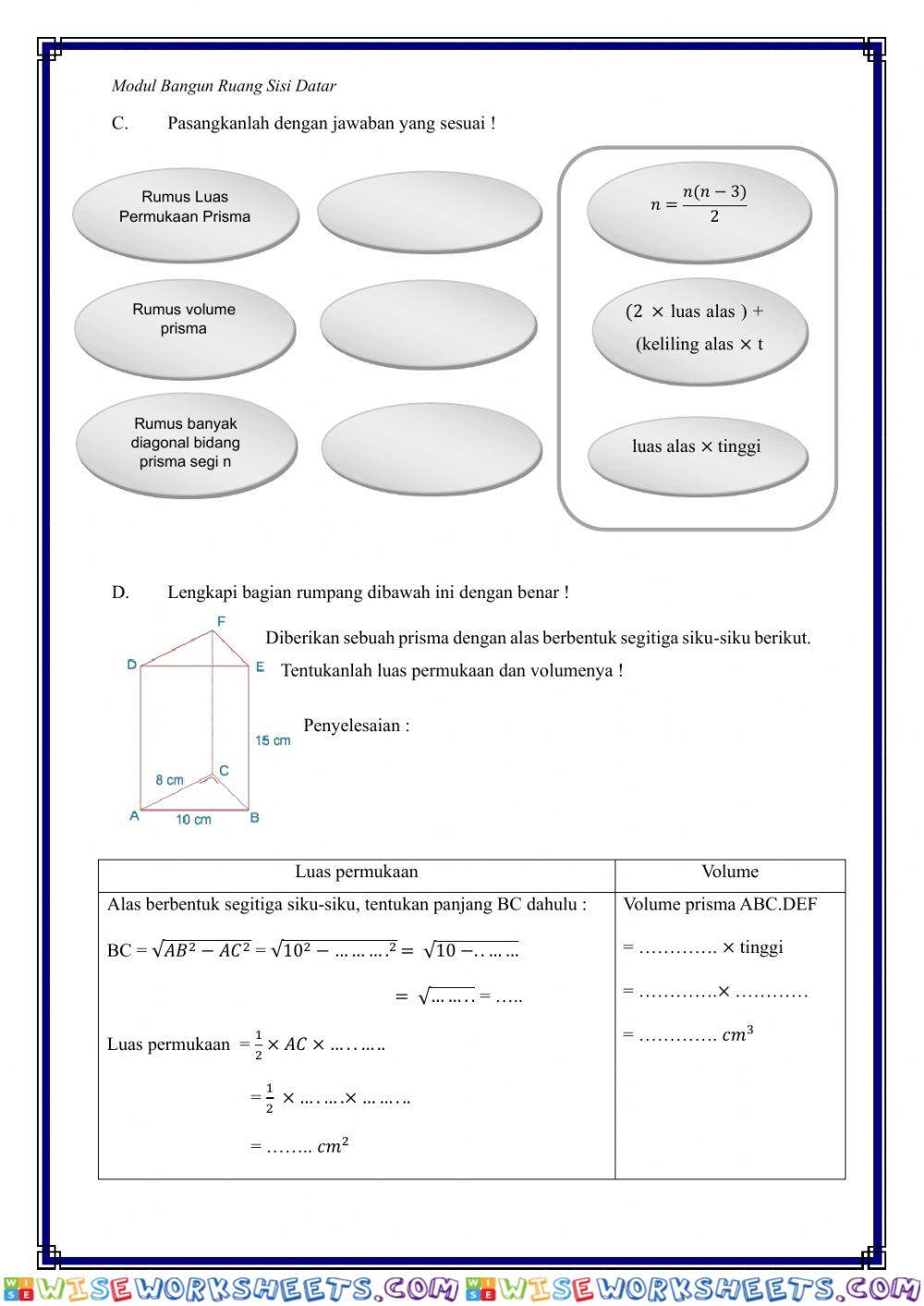 worksheet