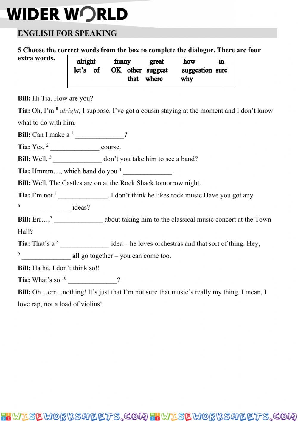 worksheet