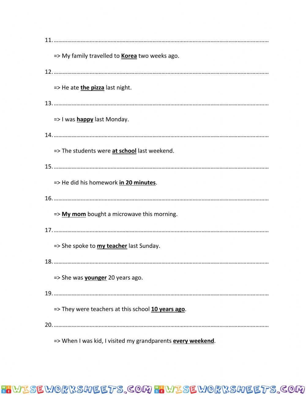 worksheet