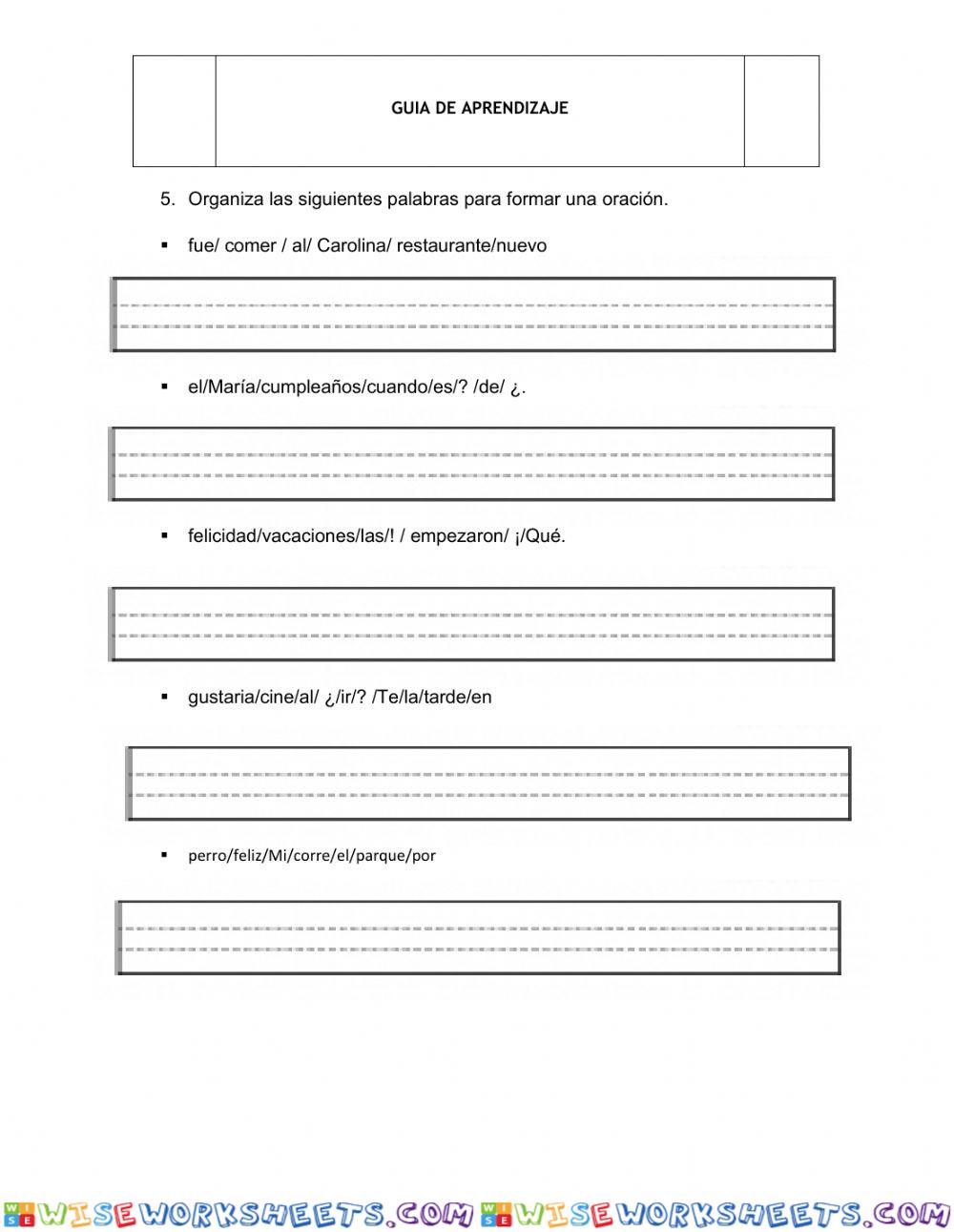 worksheet