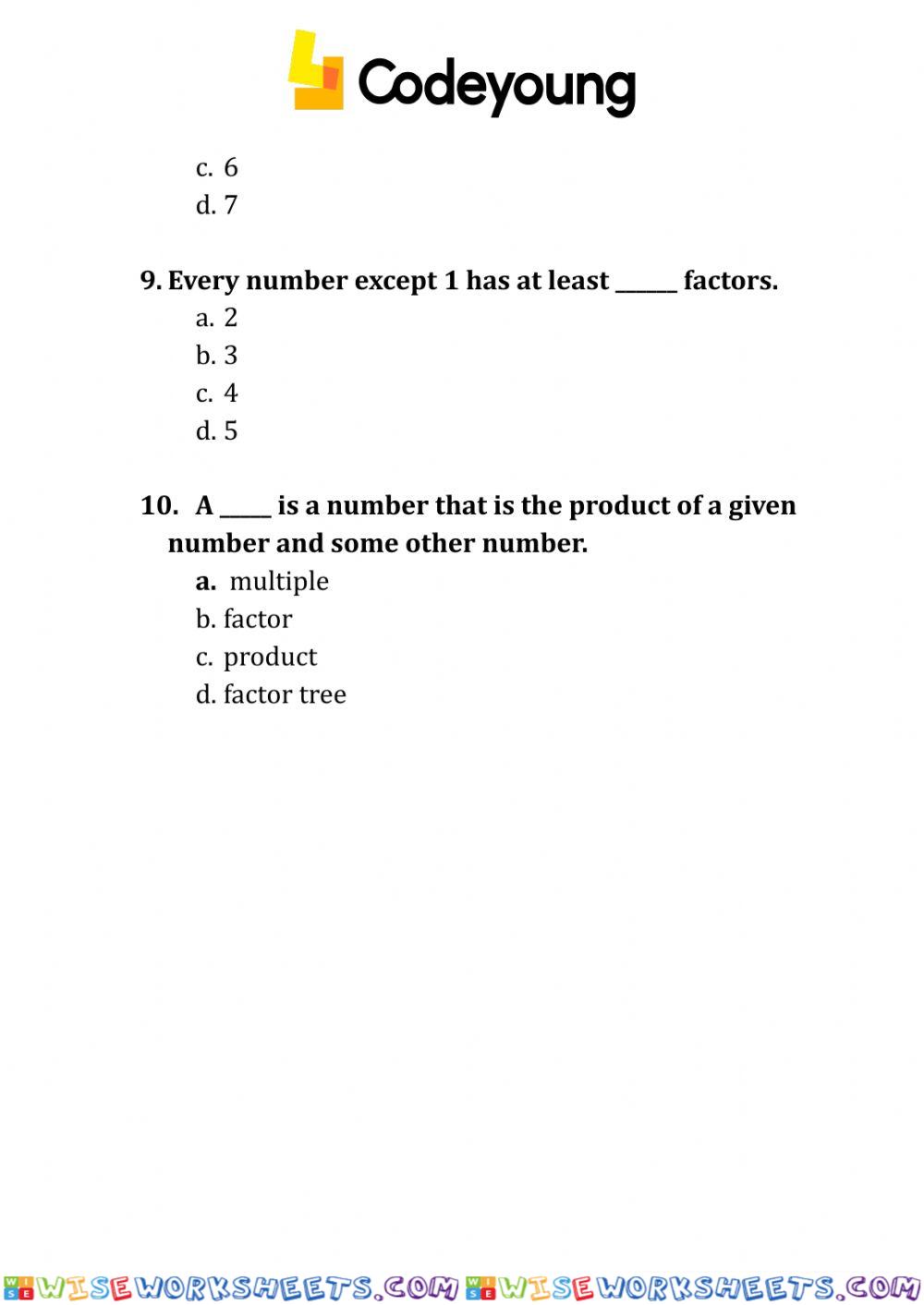 worksheet