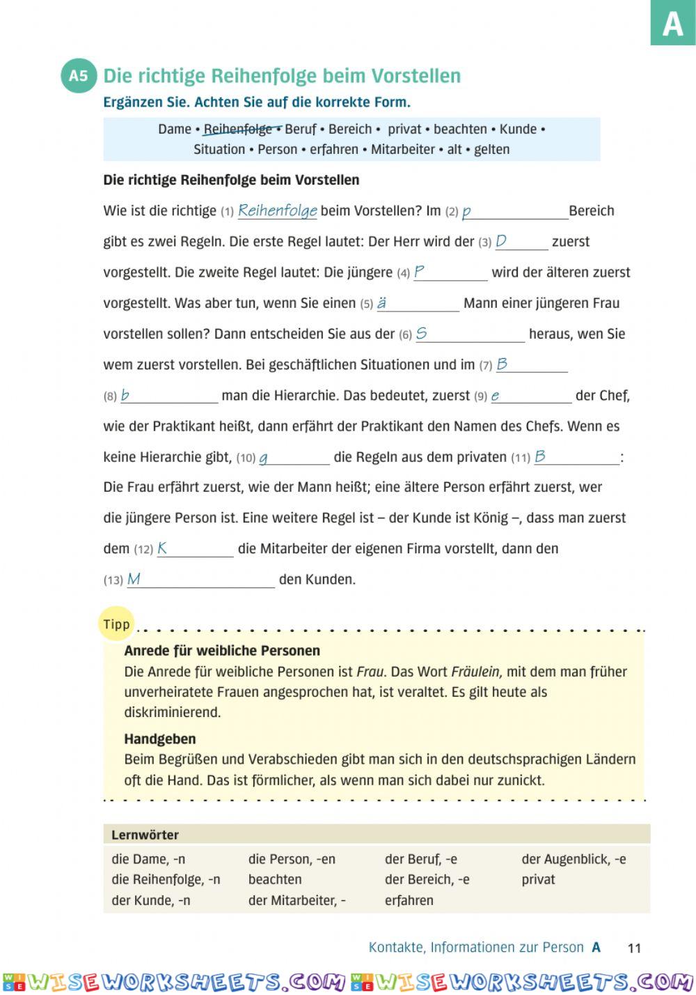 worksheet
