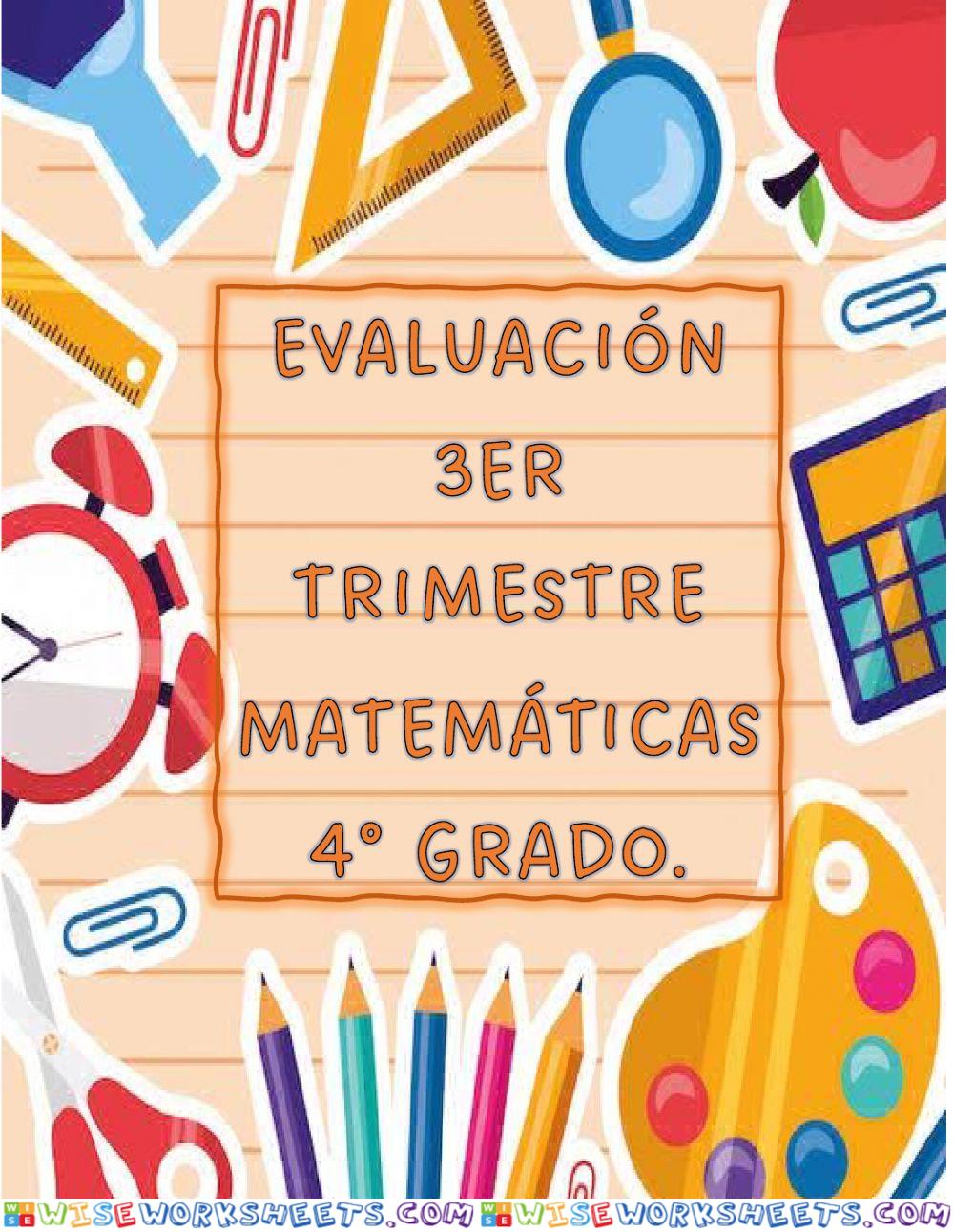 Evaluación trimestral matemáticas