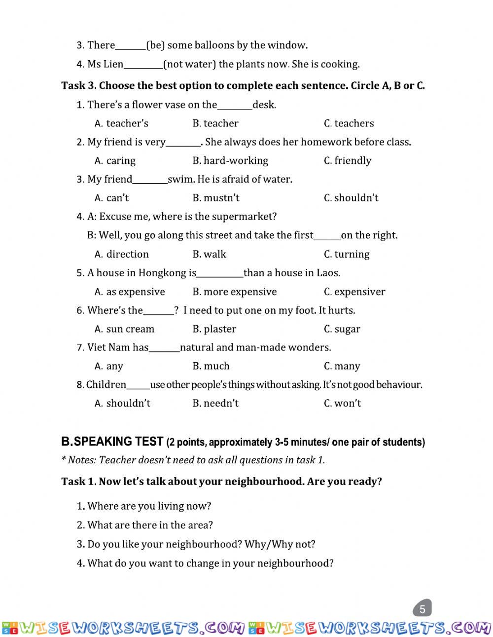 worksheet