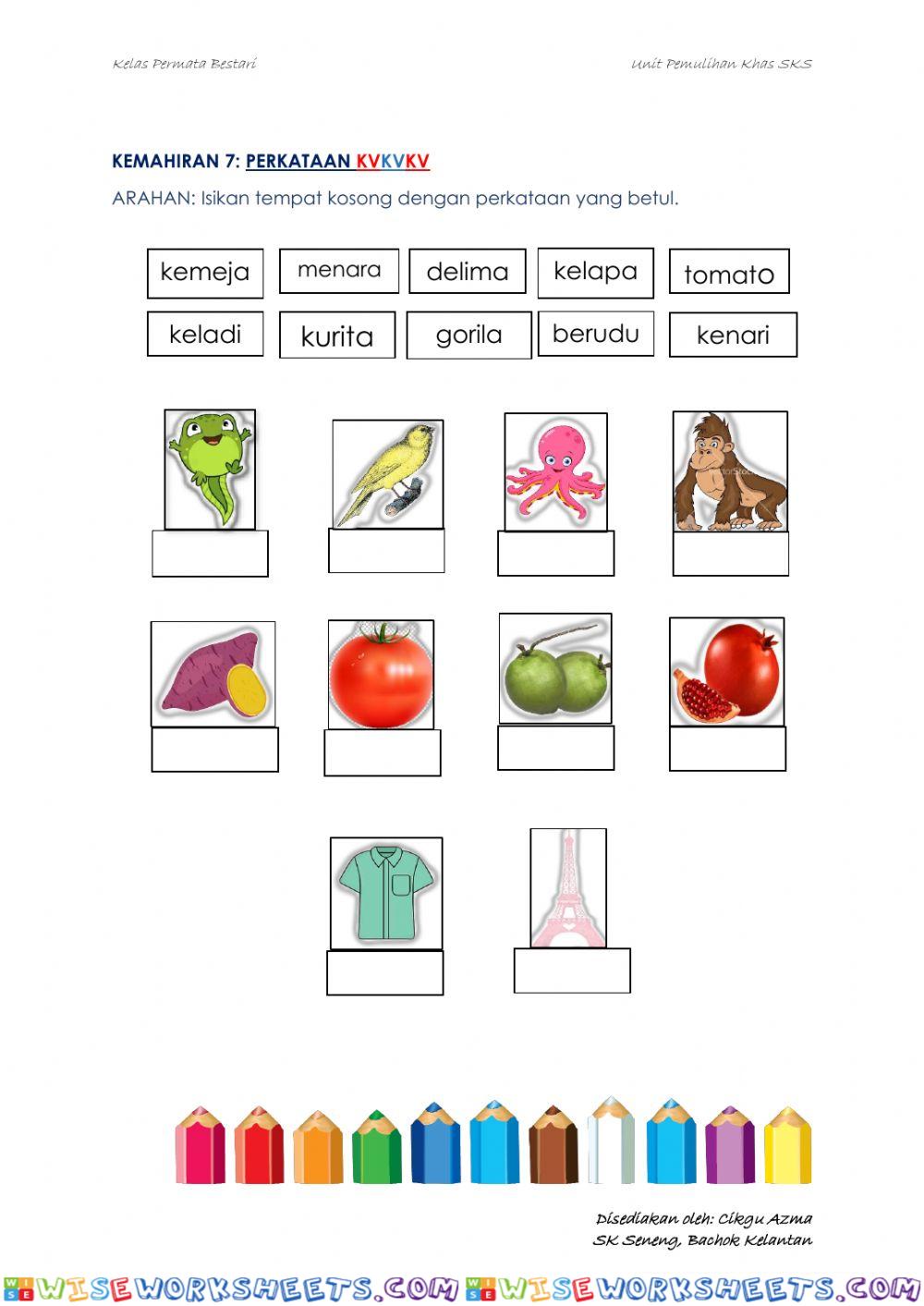 Kemahiran 7 perkataan kvkvkv