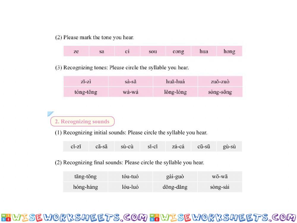 Let's Learn Mandarin book 1 Lesson 4