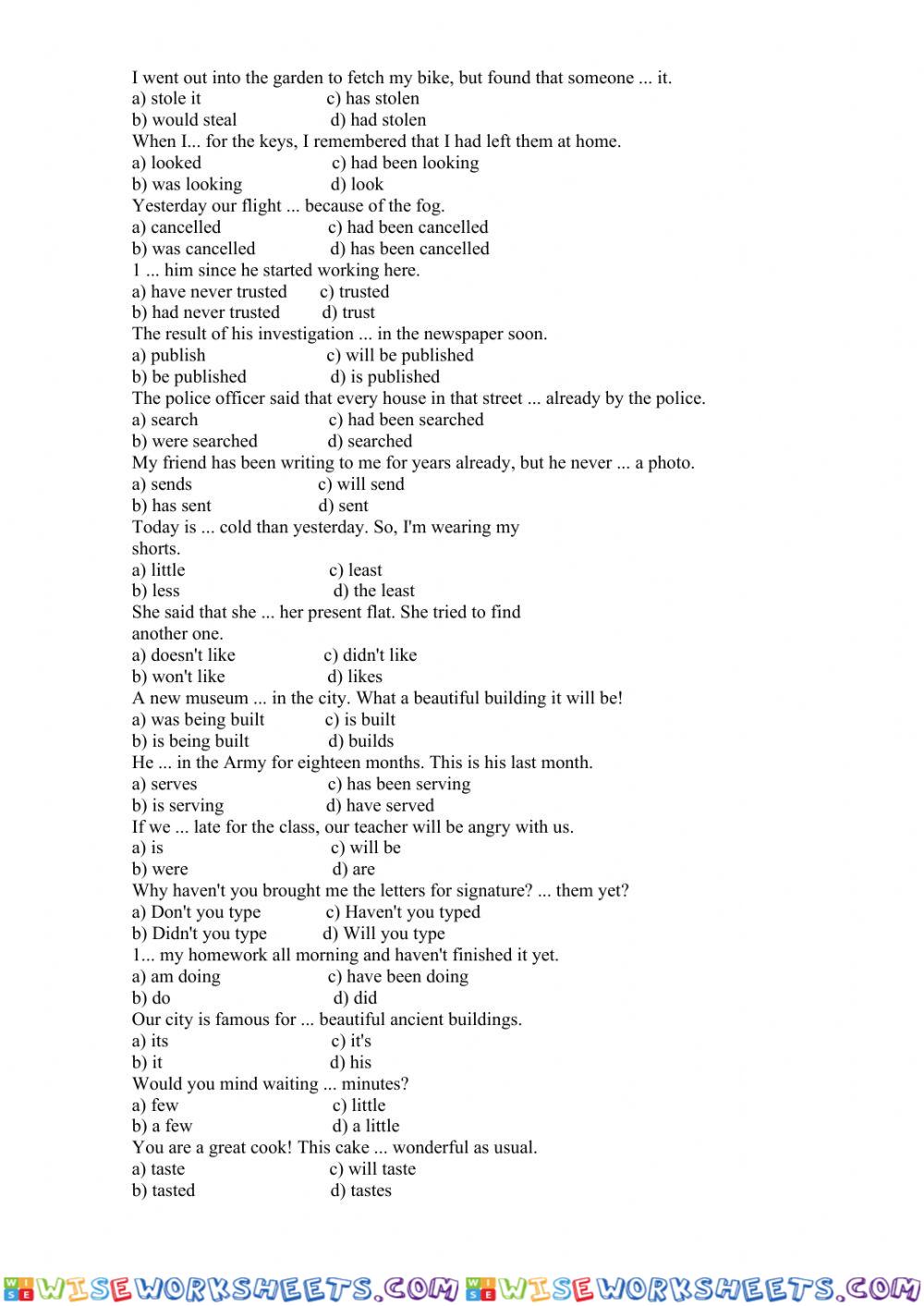 Test for B1+ students